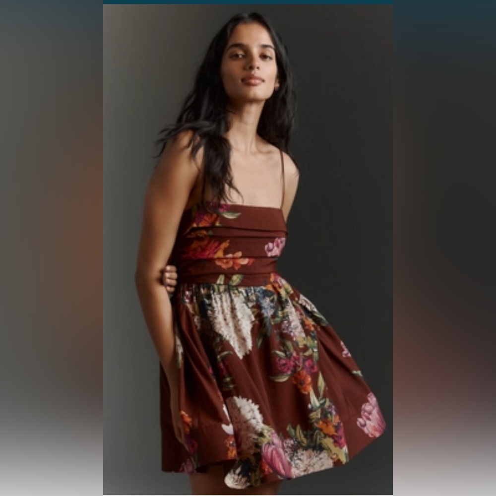 Maeve Brown floral Dress - NWT